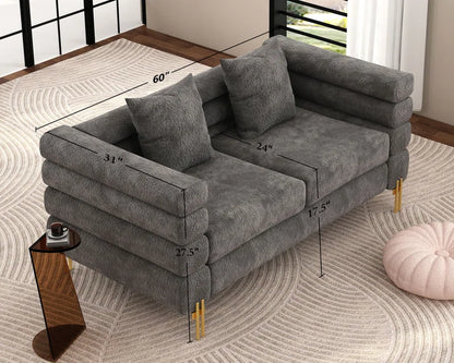 Eatonton Bouclé Sofa Couch 3 Seater Sofa for Living Room Oversized Sofa