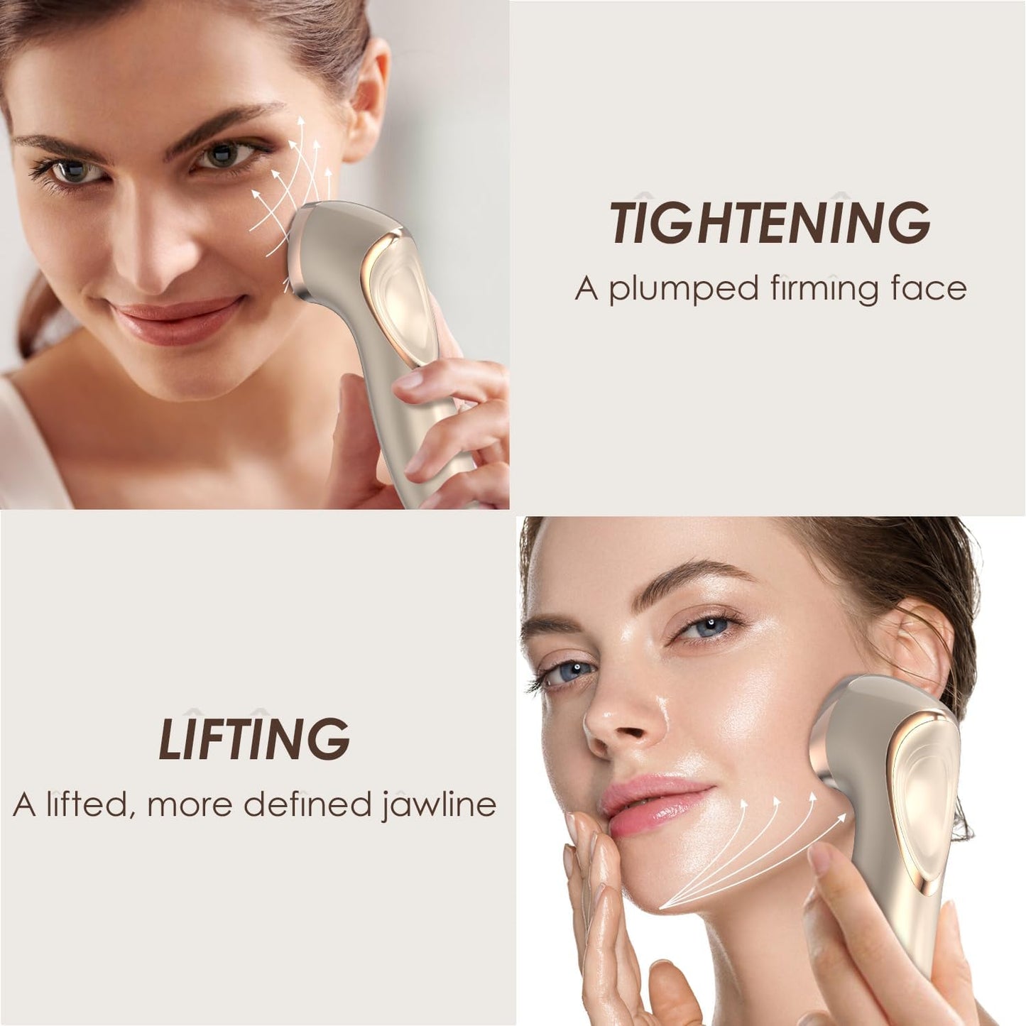 Radio Frequency Skin Tightening Face Machine - Microcurrent Anti-Aging Face Massager Eye De-Puffing Device for Facial Neck Lifting, Firming, Toning, Wrinkle Puffiness Reduction, Upgraded Version