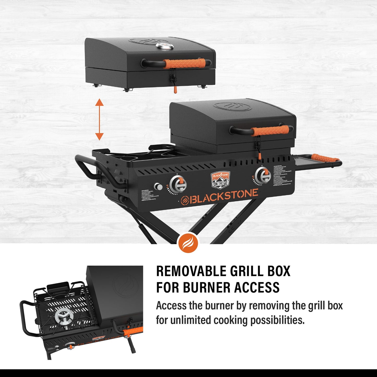 on the Go 17" Griddle and Grill Combo with Hood