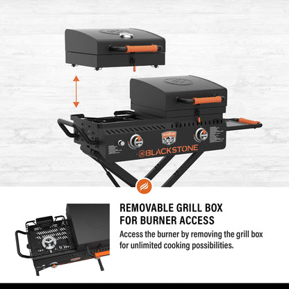 on the Go 17" Griddle and Grill Combo with Hood