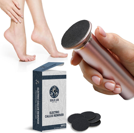 Electric Foot File, Electric Foot Scrubber Dead Skin Remover for at Home Spa with 60 Sanding Pads, Adjustable Speed Electric Callus Remover for Feet for Hard Cracked Dry Dead Skin Exfoliation