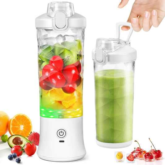 20 Oz Portable Blender for Shakes and Smoothies,4000Mah Electric Juicer, 270W Motor Smoothie Blender with Bpa-Free & IP67 Waterproof, USB Fresh Juice Blender with 2 Mixing Modes for Travel, Gym, Rose - Design By Technique