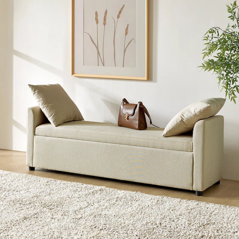 Aristides Polyester Upholstered Storage Bench