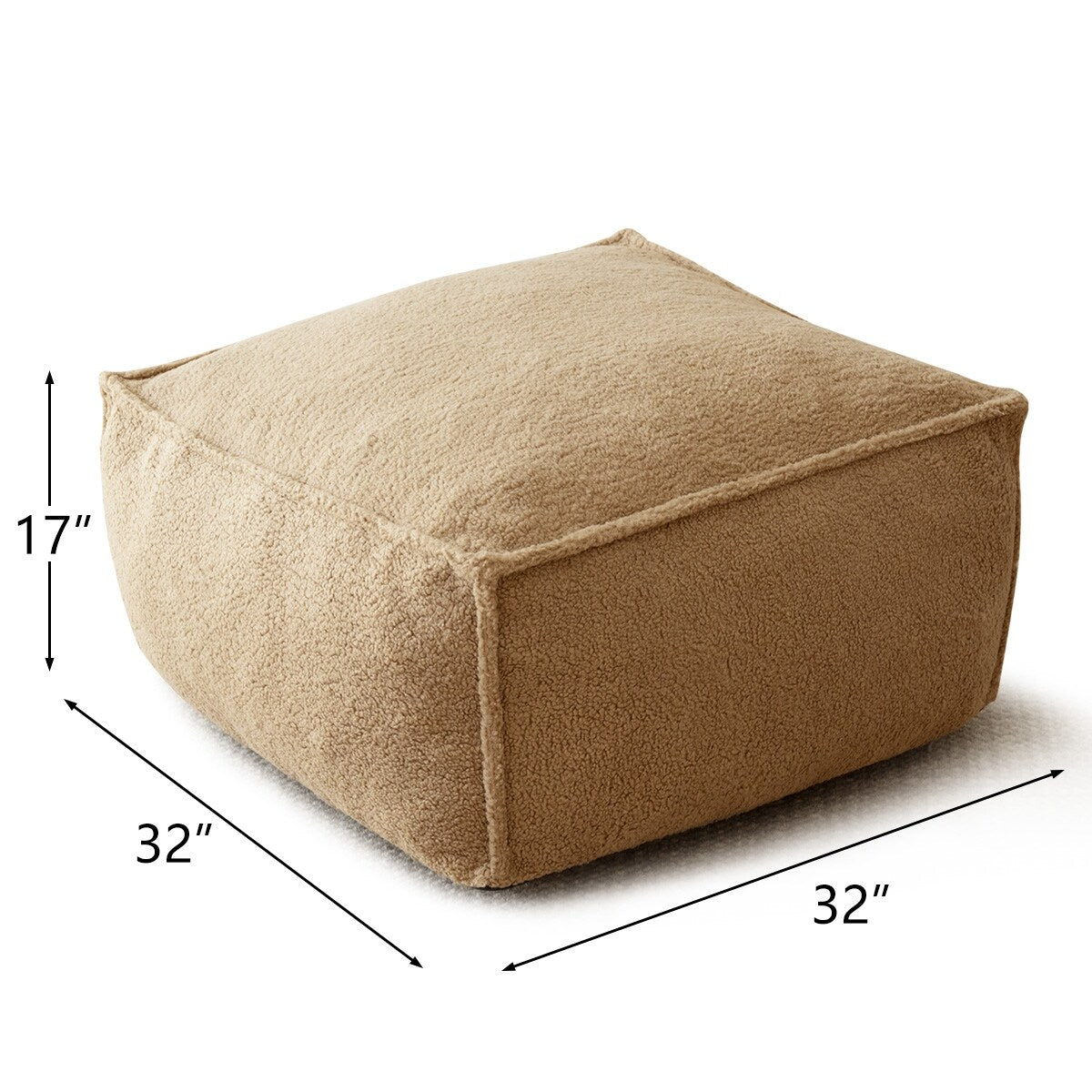 Lazy Sofateddy Faux Fabric Couch Living Room Sofa Bean Bag Chair with Memory Foam