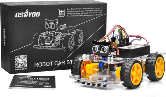 Robot Car Starter Kit for R3 | STEM Remote Controlled Educational Motorized Robotics for Building Programming Learning How to Code | IOT Mechanical DIY Coding for Teens Adults