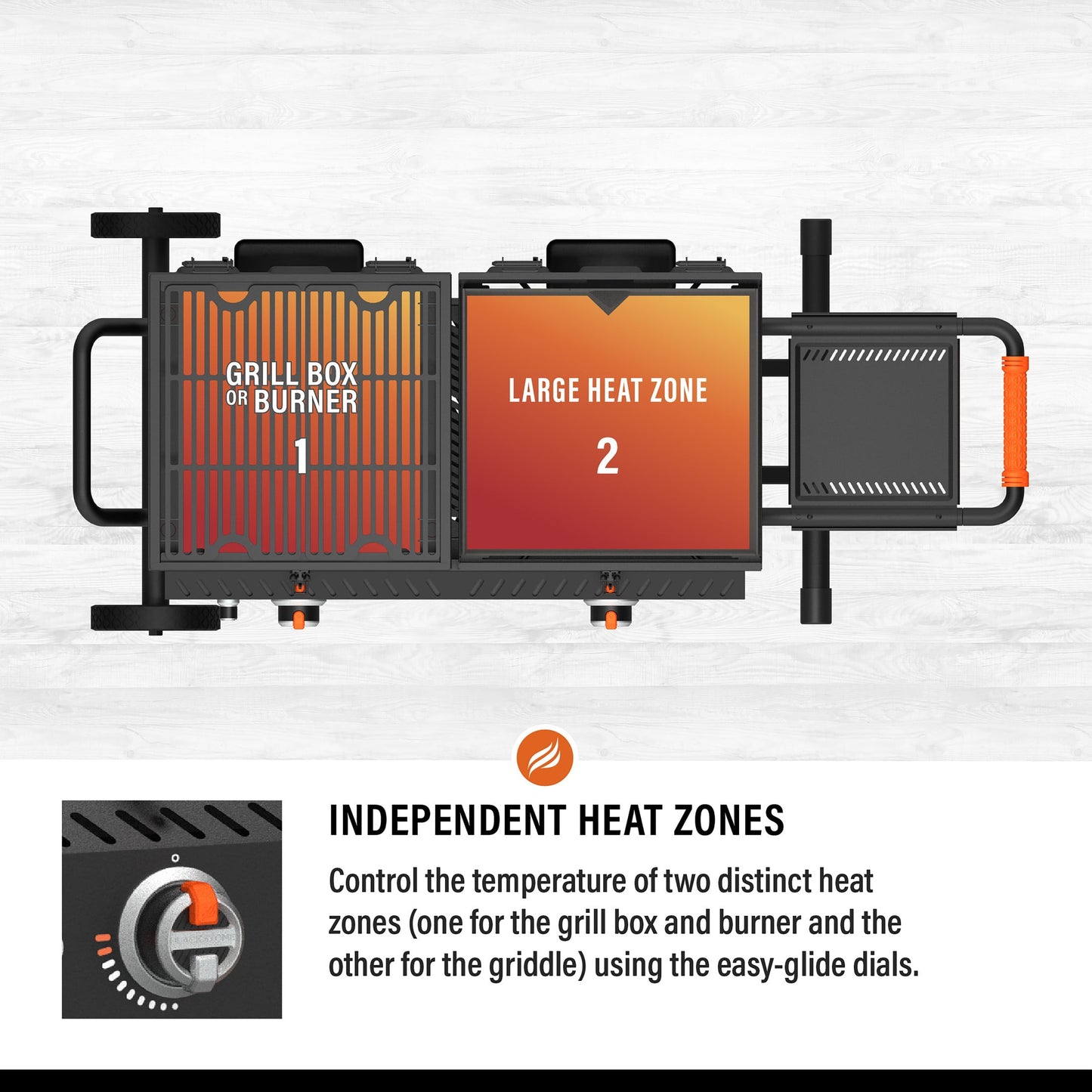 on the Go 17" Griddle and Grill Combo with Hood