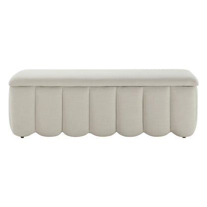 Jeddo Polyester Blend Upholstered Storage Bench