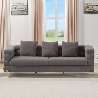 Eatonton Bouclé Sofa Couch 3 Seater Sofa for Living Room Oversized Sofa