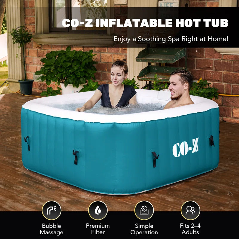 120 Volt 4 Person - Person 120 - Jet Vinyl Square Inflatable Hot Tub