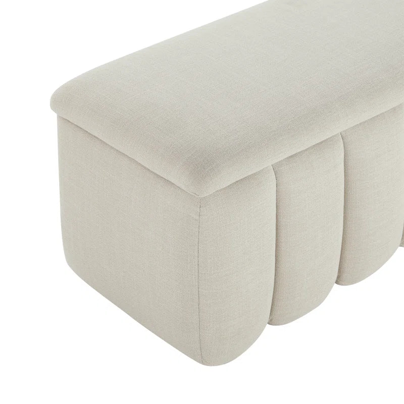 Jeddo Polyester Blend Upholstered Storage Bench