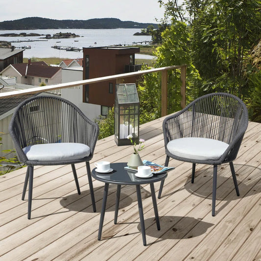 Antwonne 2 - Person round Outdoor Dining Set with Cushions