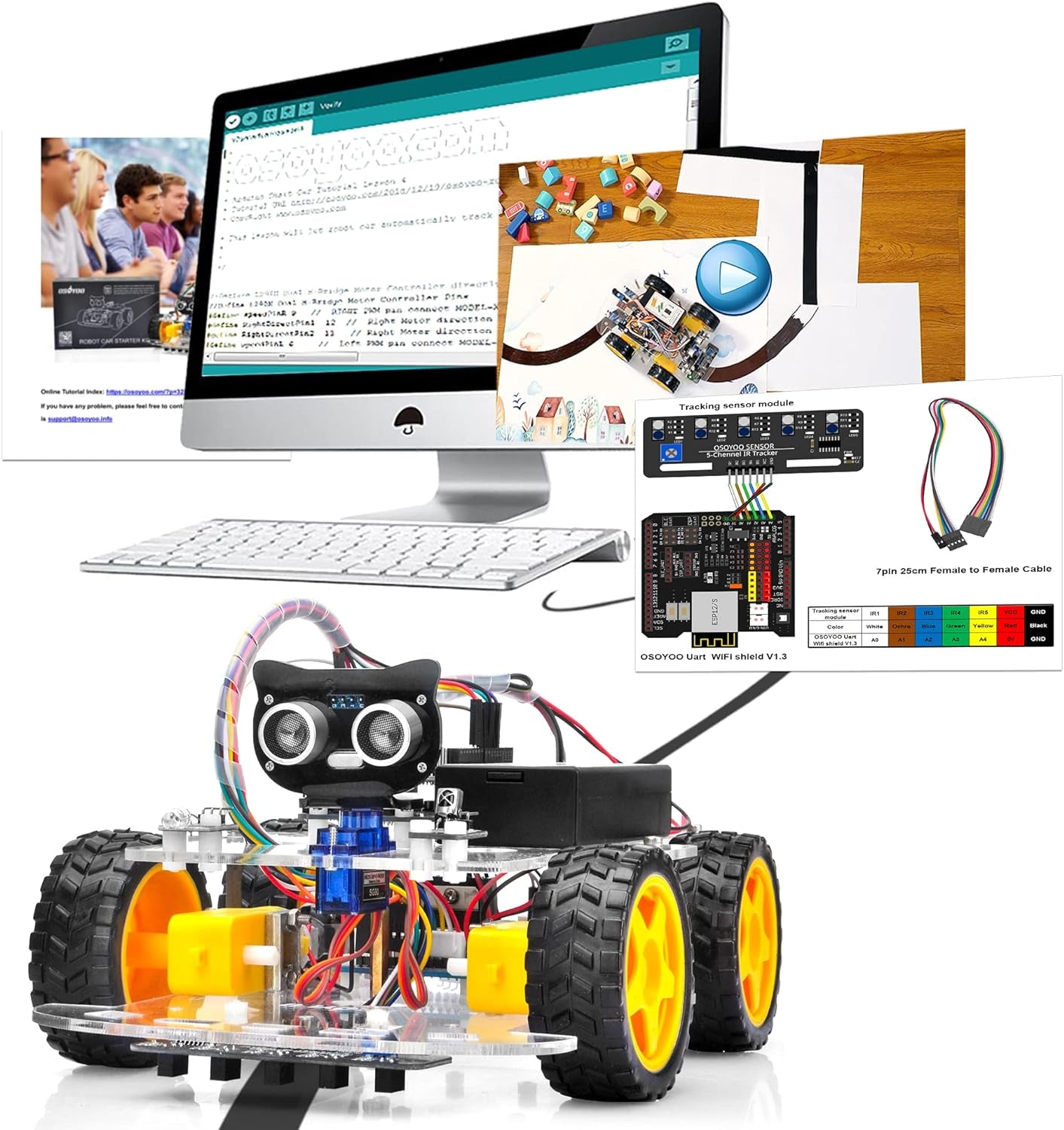 Robot Car Starter Kit for R3 | STEM Remote Controlled Educational Motorized Robotics for Building Programming Learning How to Code | IOT Mechanical DIY Coding for Teens Adults