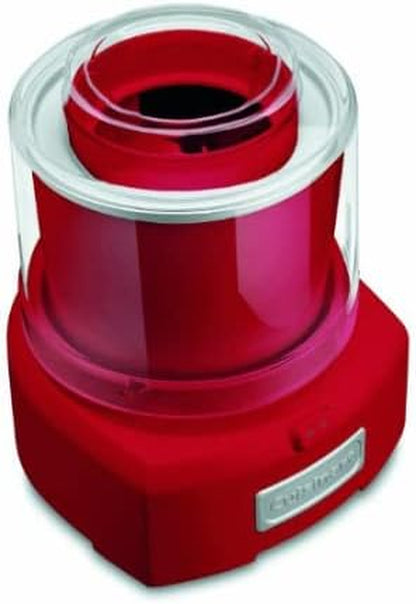 ICE-21RP1 1.5-Quart Frozen Yogurt, Ice Cream and Sorbet Maker, Double Insulated Freezer Bowl Elminates the Need for Ice and Makes Frozen Treats in 20 Minutes or Less, Red