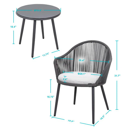 Antwonne 2 - Person round Outdoor Dining Set with Cushions