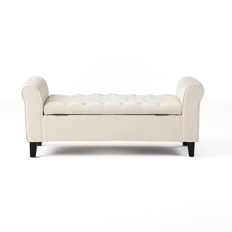 Claxton Polyester Upholstered Storage Bench