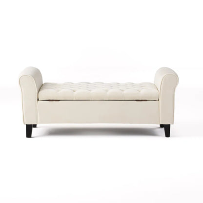 Claxton Polyester Upholstered Storage Bench