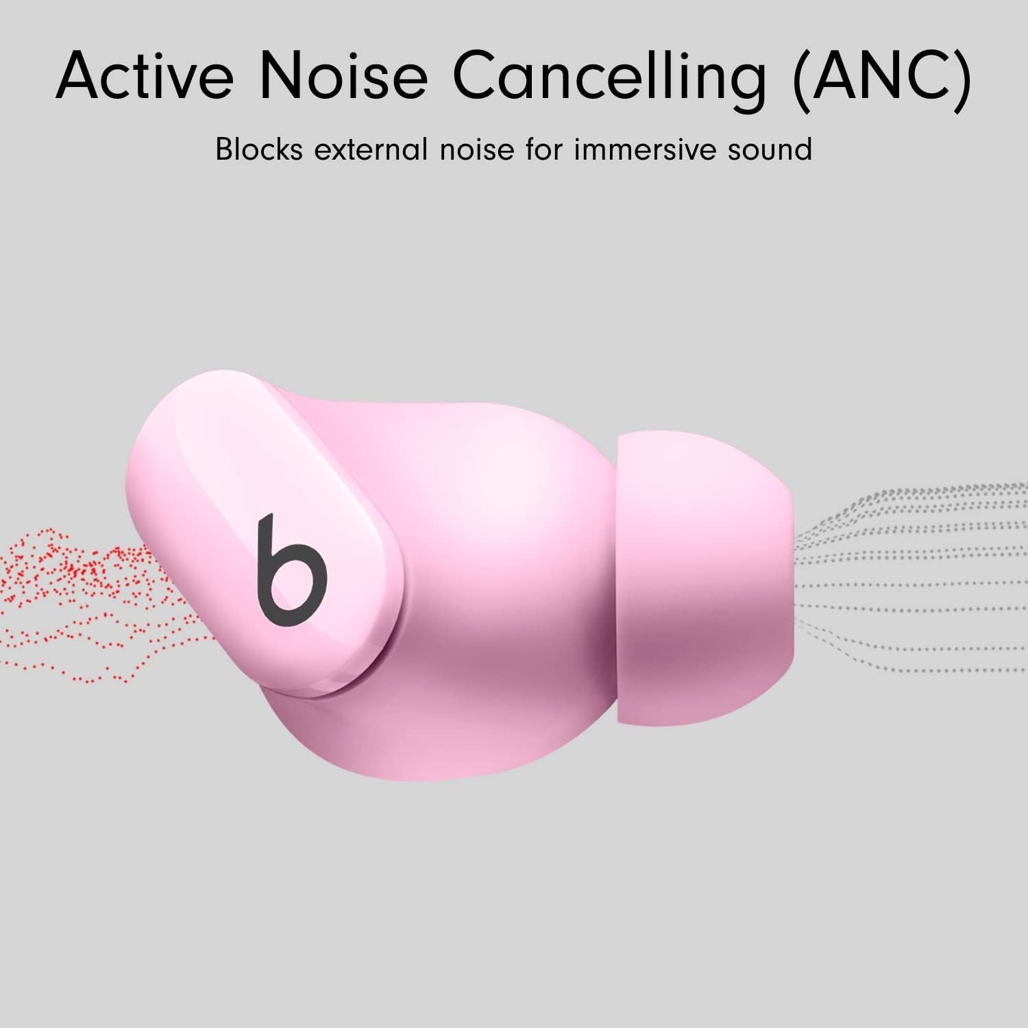 Studio Buds - True Wireless Noise Cancelling Earbuds - Compatible with Apple & Android, Built-In Microphone, IPX4 Rating, Sweat Resistant Earphones, Class 1 Bluetooth Headphones - Sunset Pink