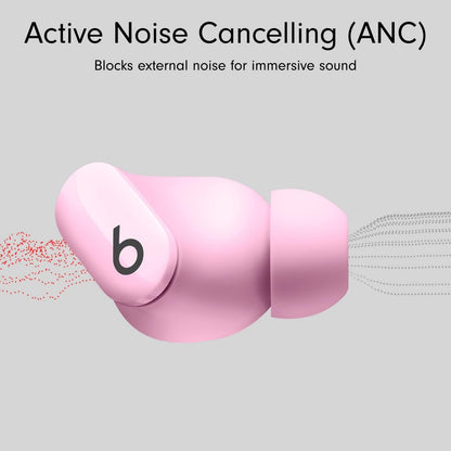 Studio Buds - True Wireless Noise Cancelling Earbuds - Compatible with Apple & Android, Built-In Microphone, IPX4 Rating, Sweat Resistant Earphones, Class 1 Bluetooth Headphones - Sunset Pink