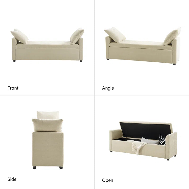 Aristides Polyester Upholstered Storage Bench