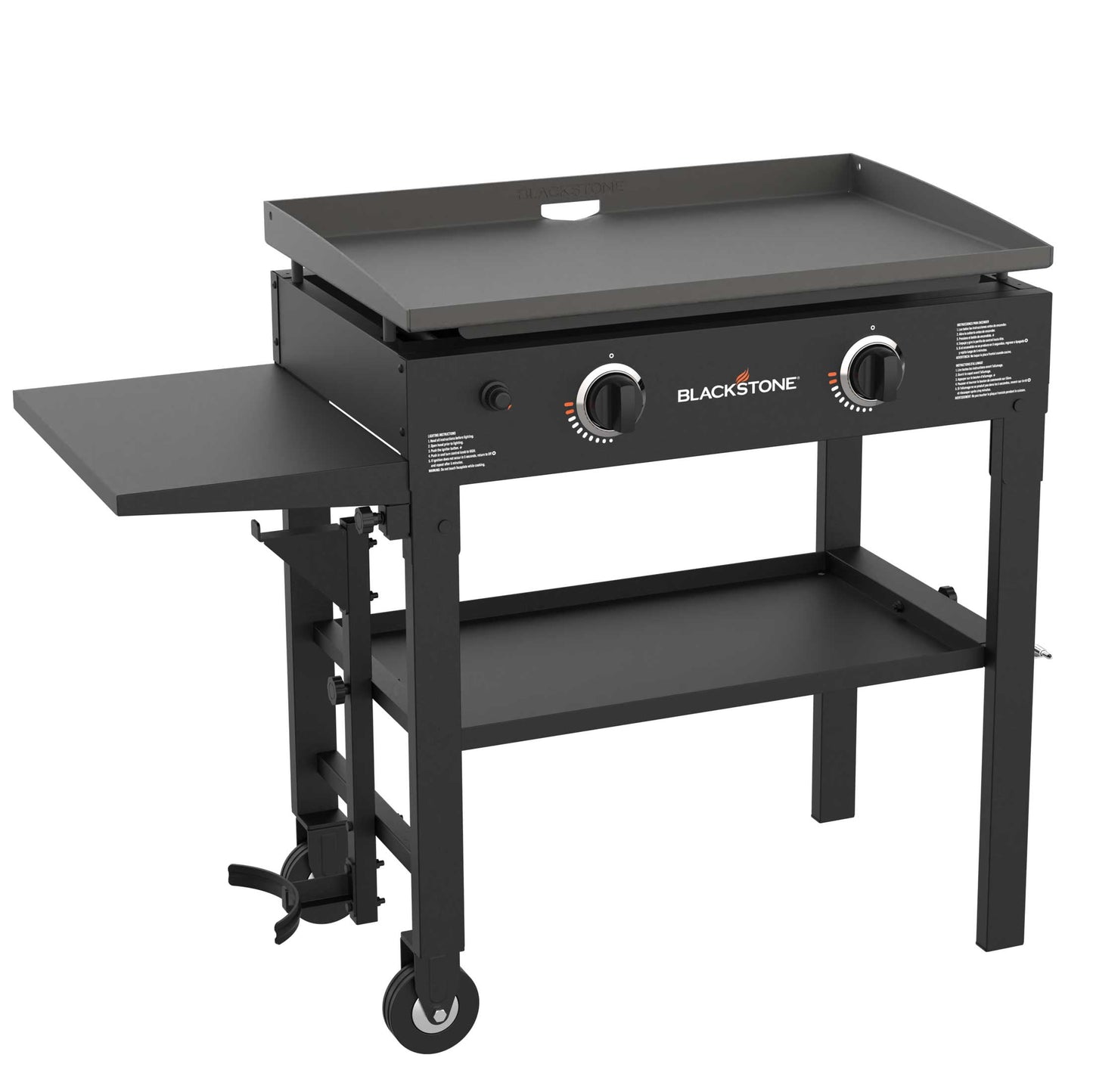 2-Burner 28" Griddle Cooking Station with Side Shelf