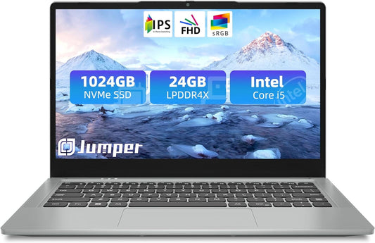 14In Gaming Laptop 24GB LPDDR4X 1024GB SSD Windows 11 Computer with 4-Core Intel I5 1920*1080 IPS FHD