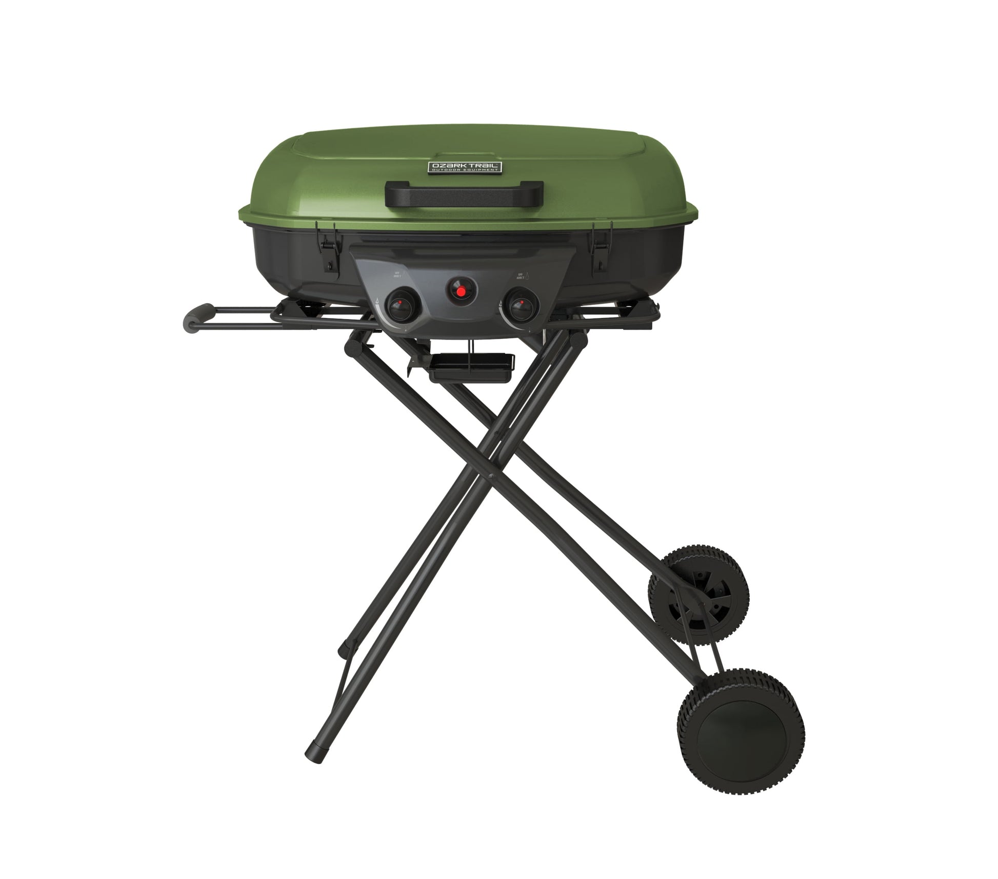 2 Burner Portable 2 in 1 Propane/Gas Griddle/Grill with Folding Cart