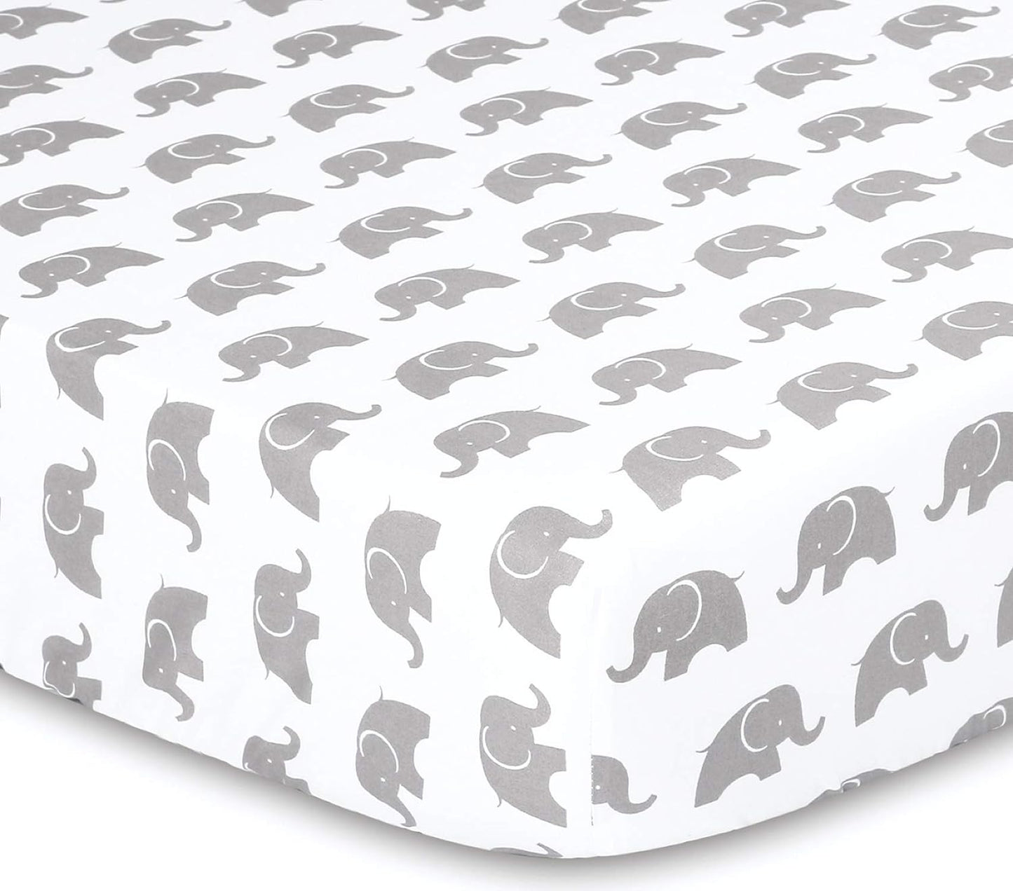Elephant Walk Crib Bedding Set - 3 Piece Unisex Nursery Set - Crib Quilt, Crib Sheet, Crib Skirt