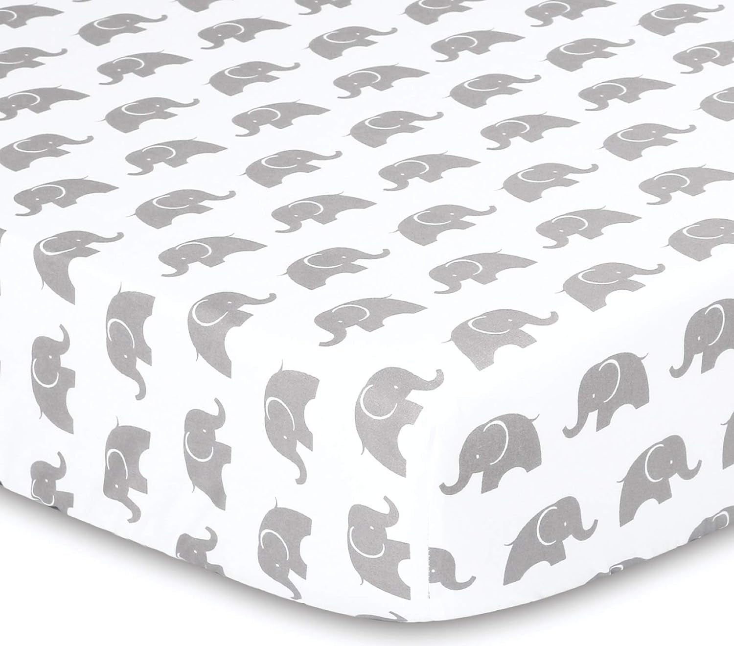 Elephant Walk Crib Bedding Set - 3 Piece Unisex Nursery Set - Crib Quilt, Crib Sheet, Crib Skirt