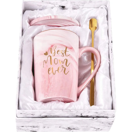 Gifts for Mom - Best Mom Ever Coffee Mug, Best Mom Gifts for Mothers Day, Christmas, Birthday, 14 Fl Oz Pink Coffee Mugs Ceramic Coffee Mug Tea Cup, Mother'S Day Gifts - Design By Technique