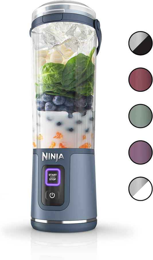 BC51NV Blast Portable Blender, Cordless, 18Oz. Vessel, Personal Blender-For Shakes & Smoothies, BPA Free, Leakproof-Lid & Sip Spout, USB-C Rechargeable, Dishwasher Safe Parts, Denim Blue