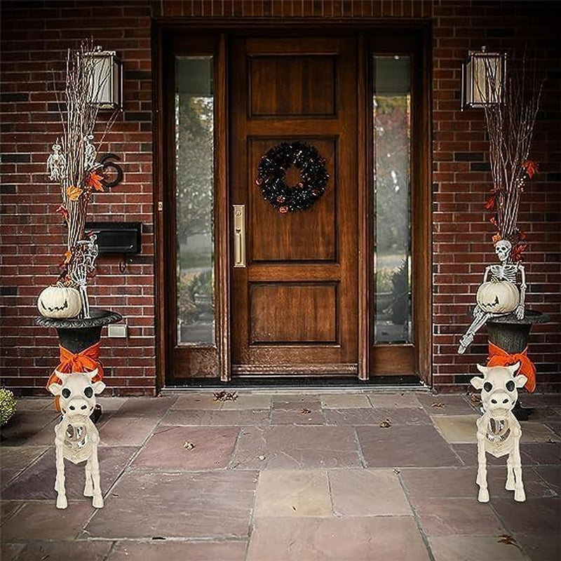 Cow Skeleton Halloween Decoration, 2023 New Cow Skull Prop Halloween Decoration, Cow Skeleton Decorative Prop