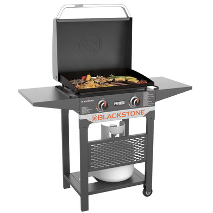 Pro Series 2 Burner 22" Propane Pedestal Griddle with Hood