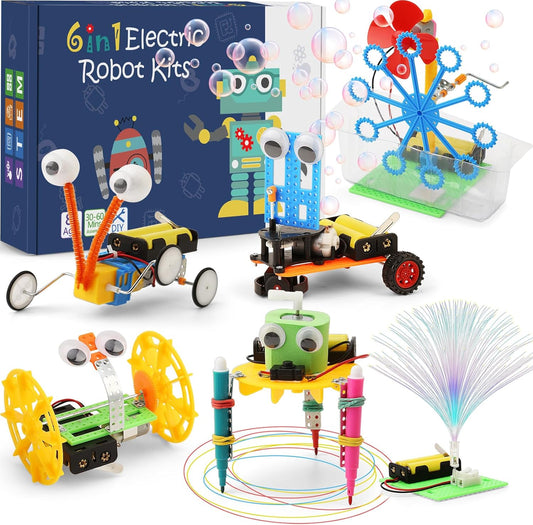 STEM Science Robotics Kit, Experiments Projects Activities for Kids 6-8 8-12, Build Robot Crafts for Boys Toys, DIY Electronic Engineering Building Kits for Girls Age 8 + Year Old Gifts