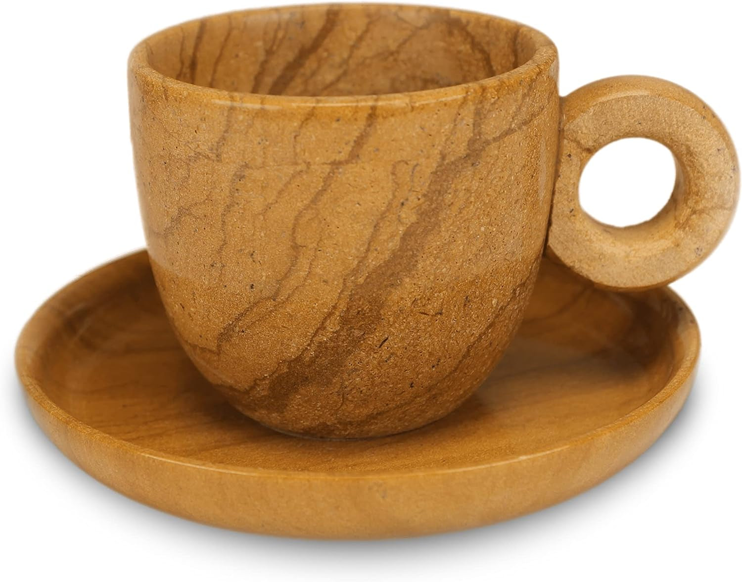 Stoneware Tea-Cup and Saucer Set for Tea, Coffee