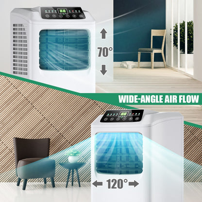 9000 BTU Portable Air Conditioner with Built-In Dehumidifier and Remote Control