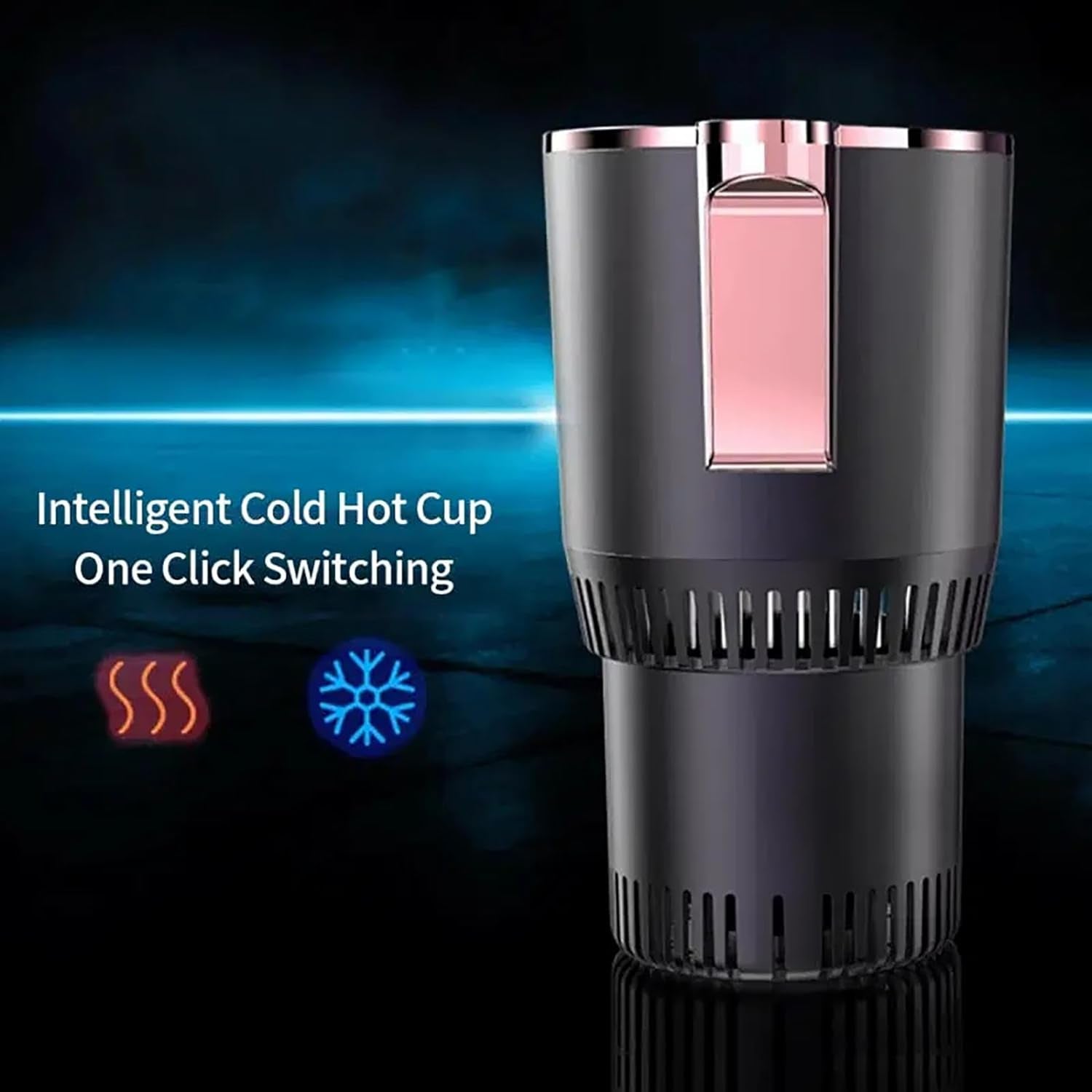 Roadmug - Heating and Cooling Car Cup Holder, Roadmug Can Heat or Cool Your Drink for Car, Theroadmug Electric Heat and Cold Cooler, Refrigeration and Heating Cup (Sapphire Blue)
