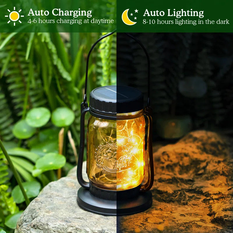 10'' Solar Powered Integrated LED Outdoor Lantern