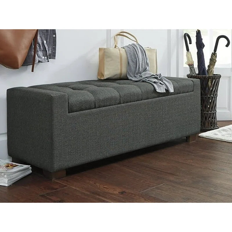 Allure Polyester Upholstered Storage Bench