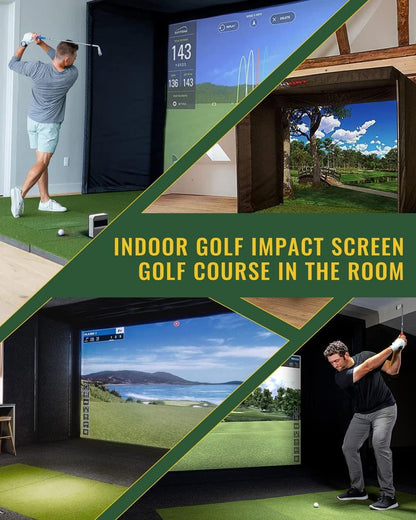 Golf Simulator Impact Screen（118 * 78 98 * 98 118 * 118 118 * 138） for Golf Training, Indoor Golf Simulators, Washable Golf Impact Screen for Golf Practice