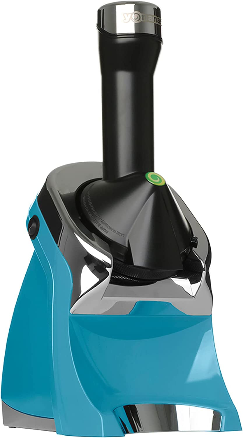 988TL Deluxe Vegan, Dairy-Free Frozen Fruit Soft Serve Maker, Includes 75 Recipes, 200 W, Teal