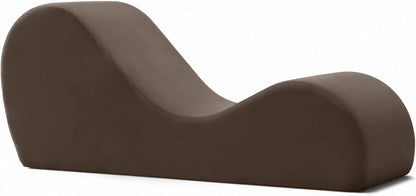 Sleek Chaise Lounge for Yoga-Made in the Usa-For Stretching, Relaxation, Exercise & More, 60D X 18W X 26H Inch, Brown