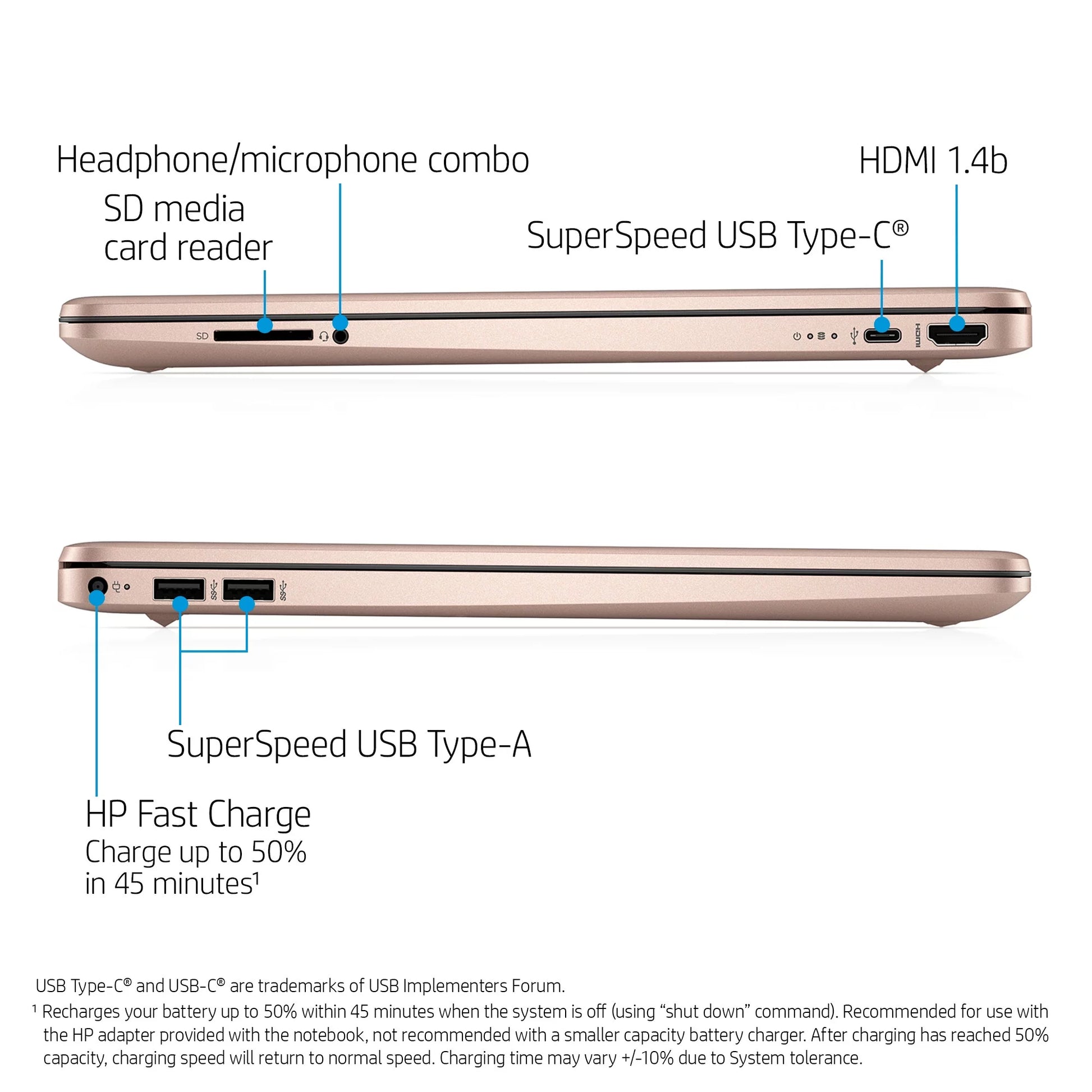 15.6" Laptop, AMD Athlon N3050 Processor, 4GB RAM, 128GB SSD, Rose Gold, Wireless Mouse, Sleeve, Windows 10 Home in S Mode with Microsoft 365, 15-Ef1073Wm