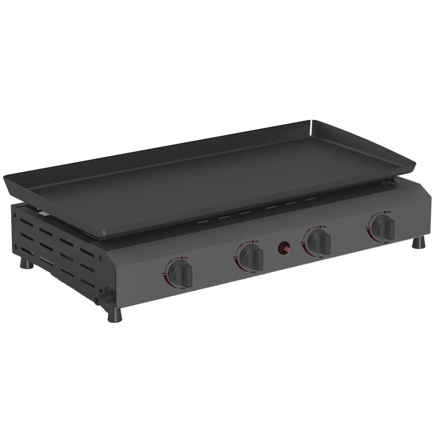 4-Burner 30" Griddle Propane Gas Grill, Black