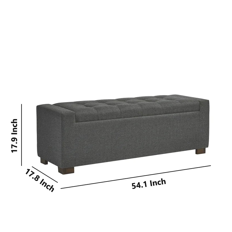 Allure Polyester Upholstered Storage Bench