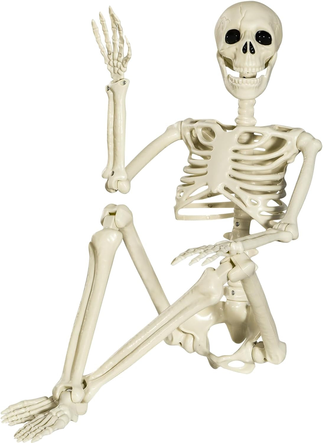 Halloween Skeleton Full Body Posable Joints , 3Ft Human Skeleton Decorations for Party Haunted House Supplies (1Pc)