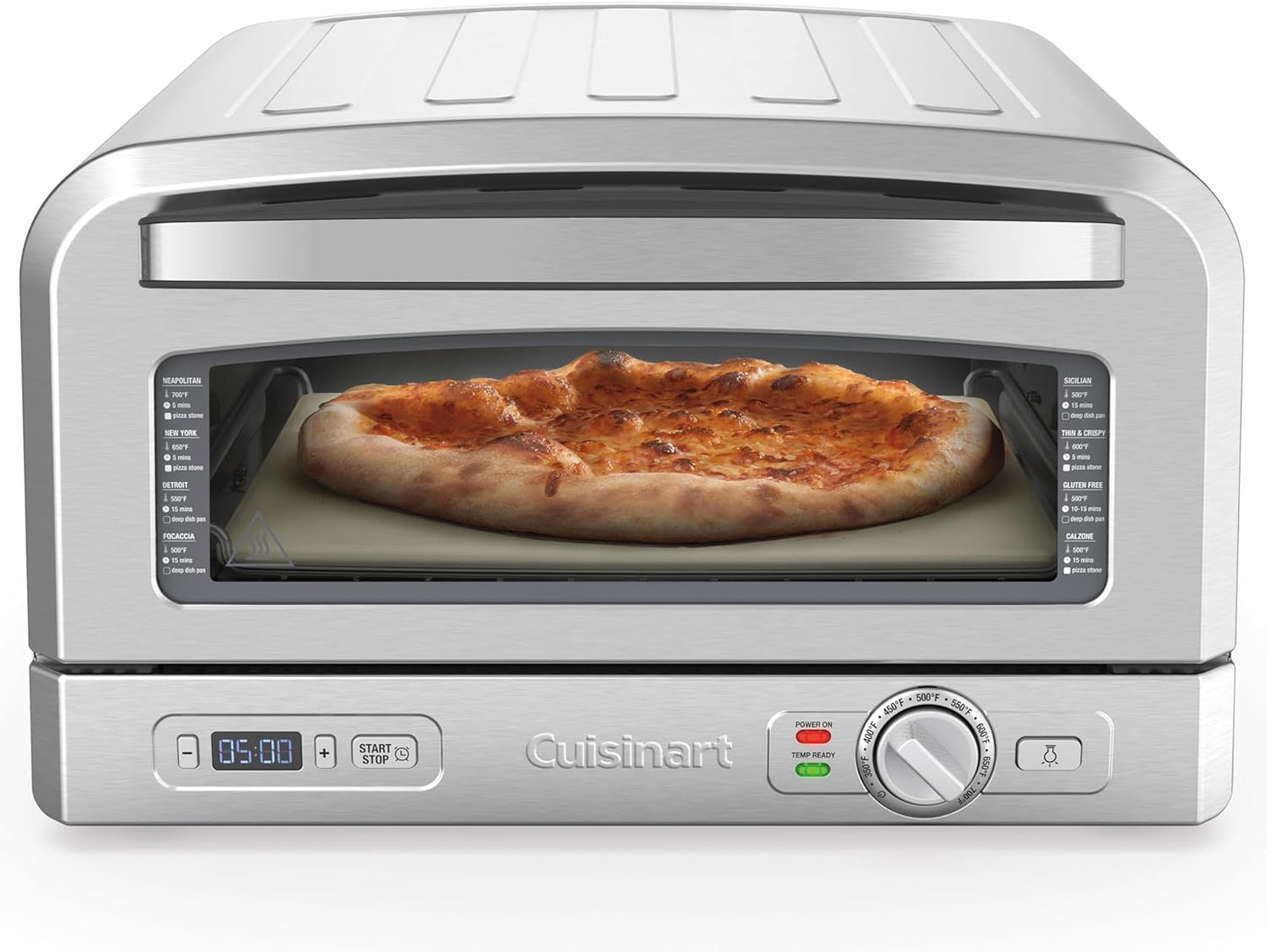 Indoor Pizza Oven – Bake 12” Pizzas in Minutes – Portable Countertop Pizza Oven – Stainless Steel - CPZ-120