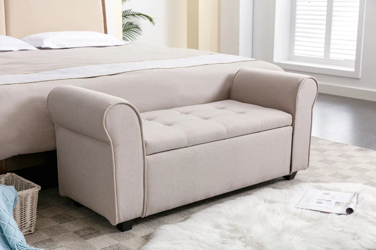 Ammarie Fabric Upholstered Storage Bench