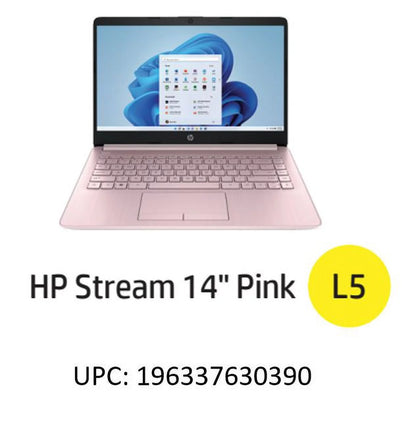 Stream 14 Inch Laptop Intel Processor N4120 4GB RAM 64GB Emmc Pink (12-Mo. Microsoft 365 Included)