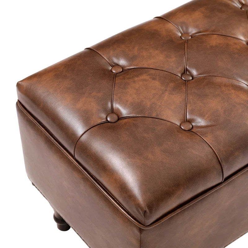 Arlecia Faux Leather Upholstered Storage Bench