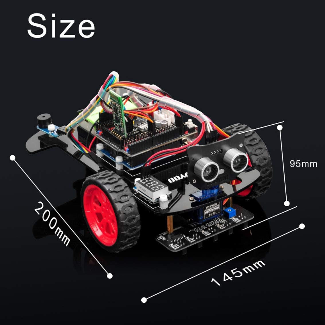 Smart Robot Car Kit for Arduino to Learn Programming and Get Hands on Experience of Robotic Assembly for Adults and Kids